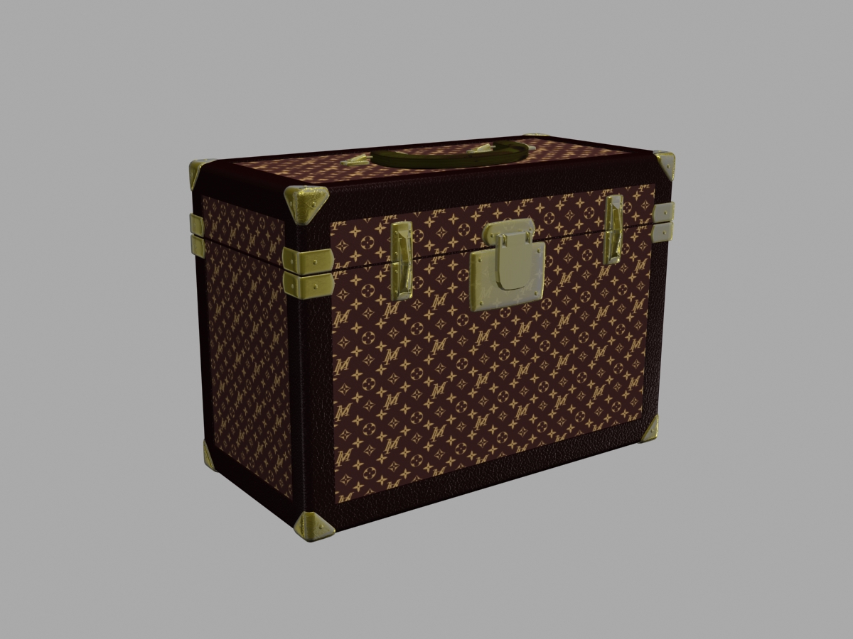 3D Model Collection Louis Vuitton Bag Keepall Bandouliere 45 VR / AR /  low-poly